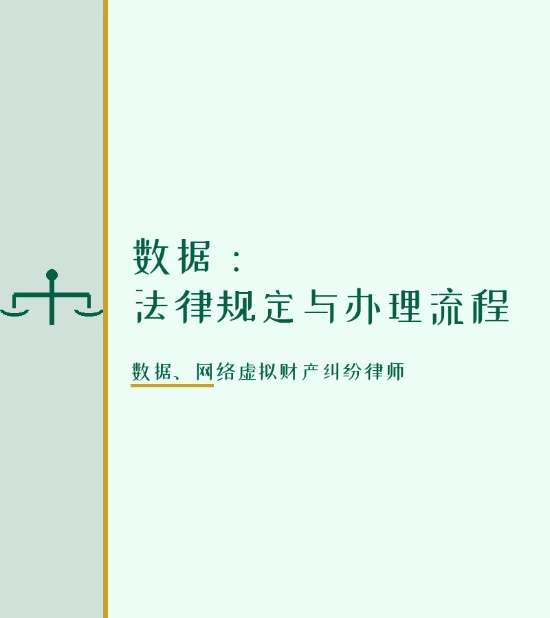 数据：法律规定与办理流程